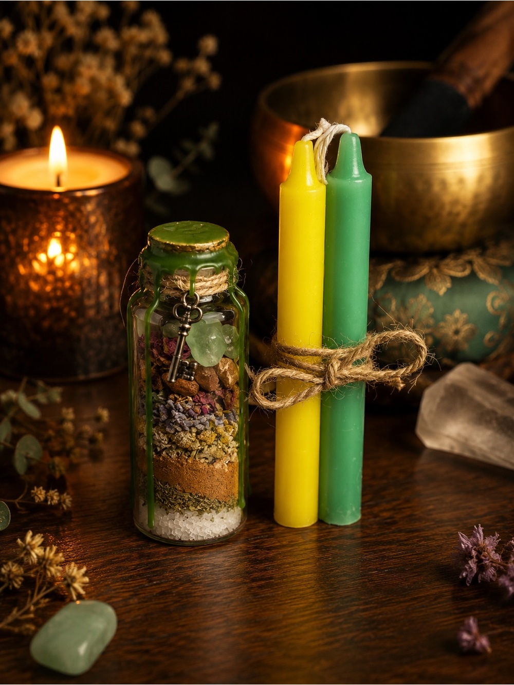 Money & Wealth Spell Jar - Attract Prosperity & Opportunity